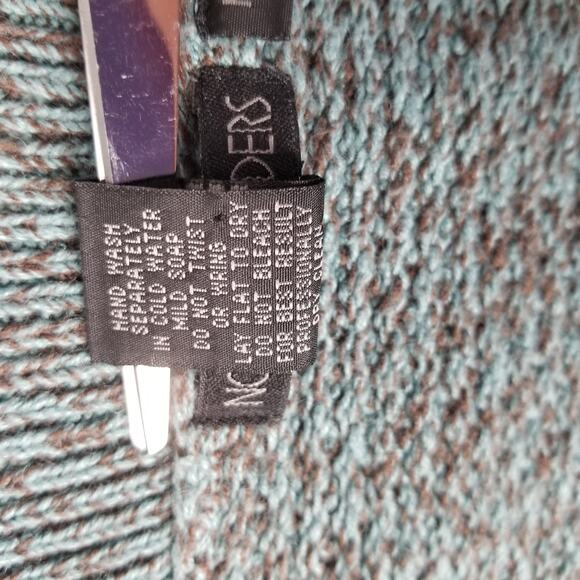 Nomadic Traders Green Brown Ramie Cotten Sweater Crop Cardigan Excellent! Size M - Picture 7 of 7